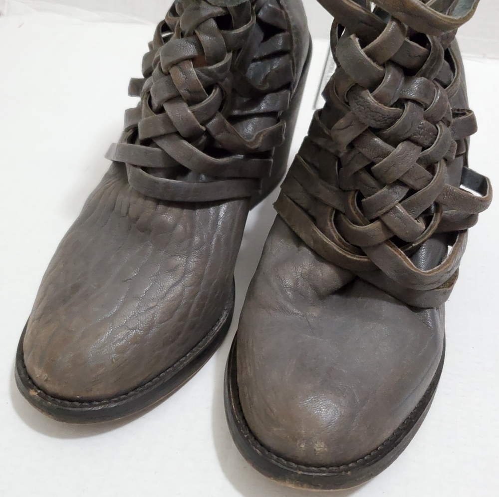 Free People Carrera Caged Woven Ankle Booties - Picture 3 of 7